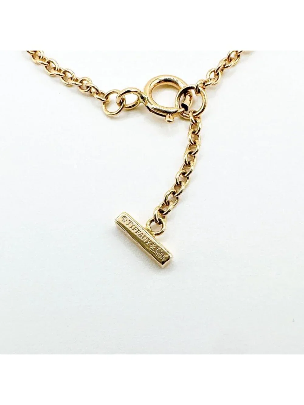 Tiffany & Co T Smile Diamond Pink Gold Bracelet Small 16